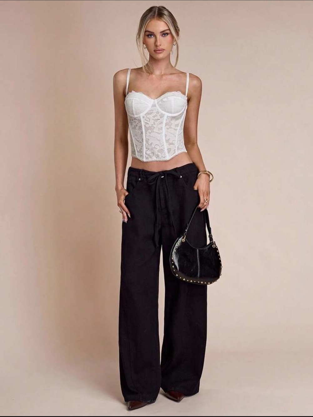 NWT SHEIN BAE Lace Corset Top